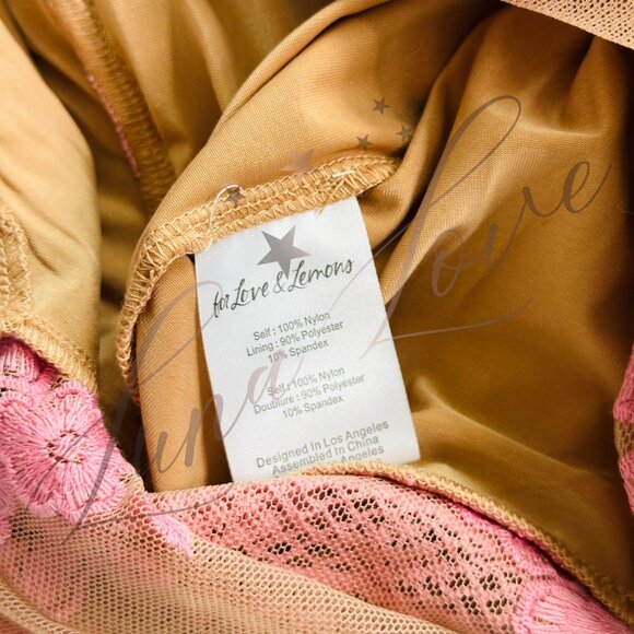 FOR LOVE & LEMONS x FREE PEOPLE Temecula Maxi Dress In Pink NWT - Picture 12 of 13